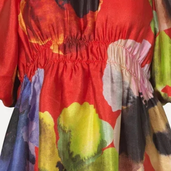 Emily In Paris x Stine Goya Limited Edition Red Floral Dress - Picture 11 of 17